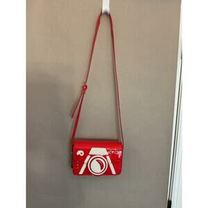 Retro Inspired Red Mod/Hippy Crossbody Purse